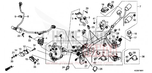 FAISCEAU DES FILS (CRF250RL/RLA) CRF250RLAH de 2017